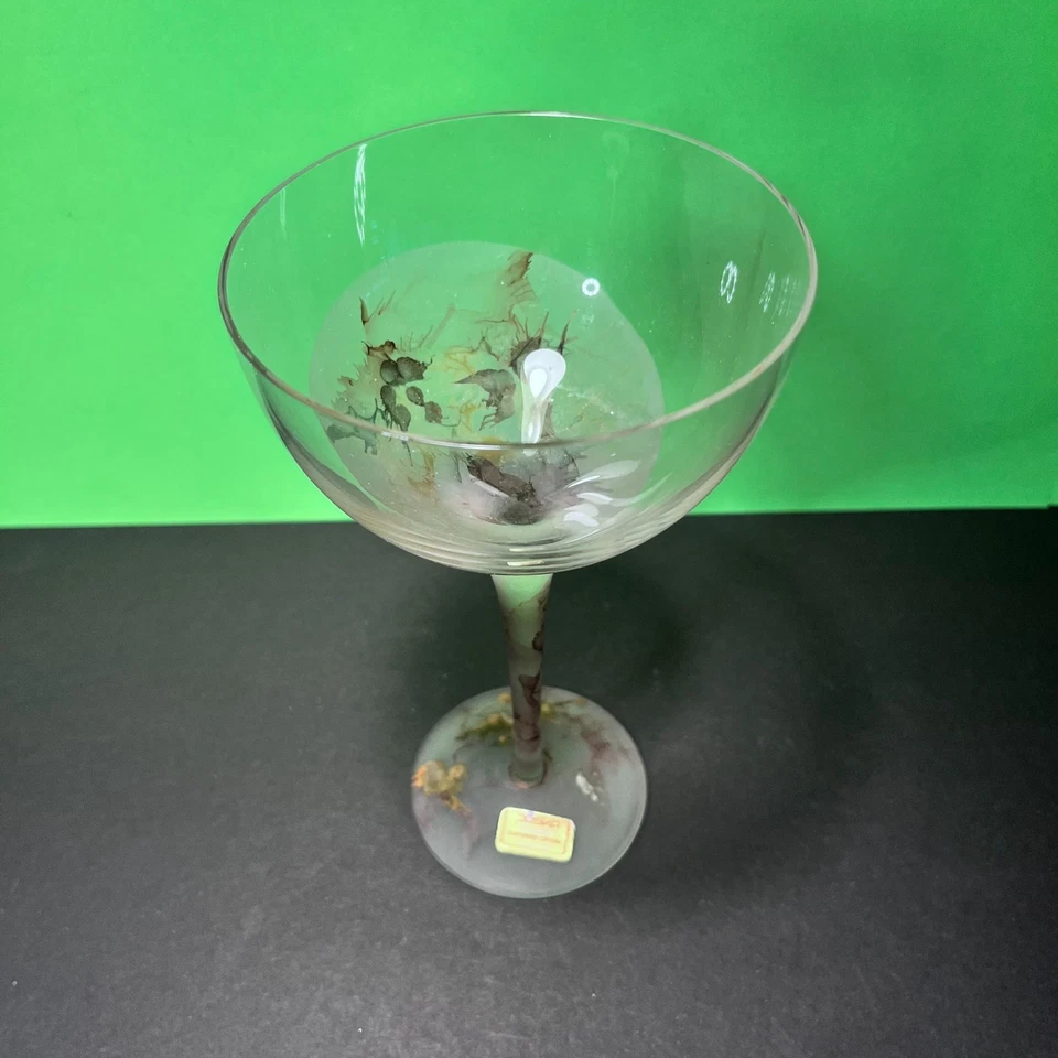 Joska Kristall Weinglas Kelchglas H 19.5 cm Ø 10,5 cm Mundgeblasen Handbemalt - Bild 3 von 4