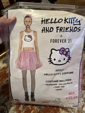 New Hello Kitty And Friends X Forever 21 Adult Costume Tank Tutu Headband M/L