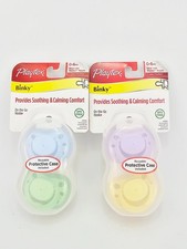 Playtex Binky Pacifiers 0-6 Months Solid Color Assorted Case 2ct Lot of 2 LATEX