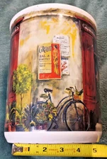 Cypress Home Kitchen UTENSIL CROCK French Flower Shop Cafe Paris