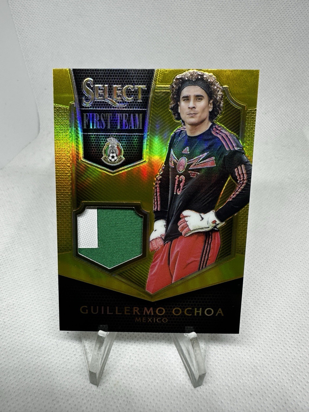 2015-16 Select Soccer GUILLERMO OCHOA First Team Gold Prizm Patch 7/10