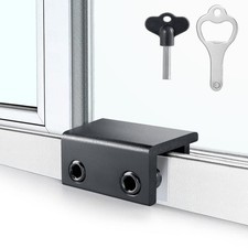 ZRFCXE Window Locks, Fits Horizontal  Vertical Sliding Windows 4 Pack, Black