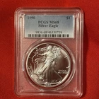 1990 American Silver Eagle 1 Oz PCGS MS68 Bright White Better Date coin (B)