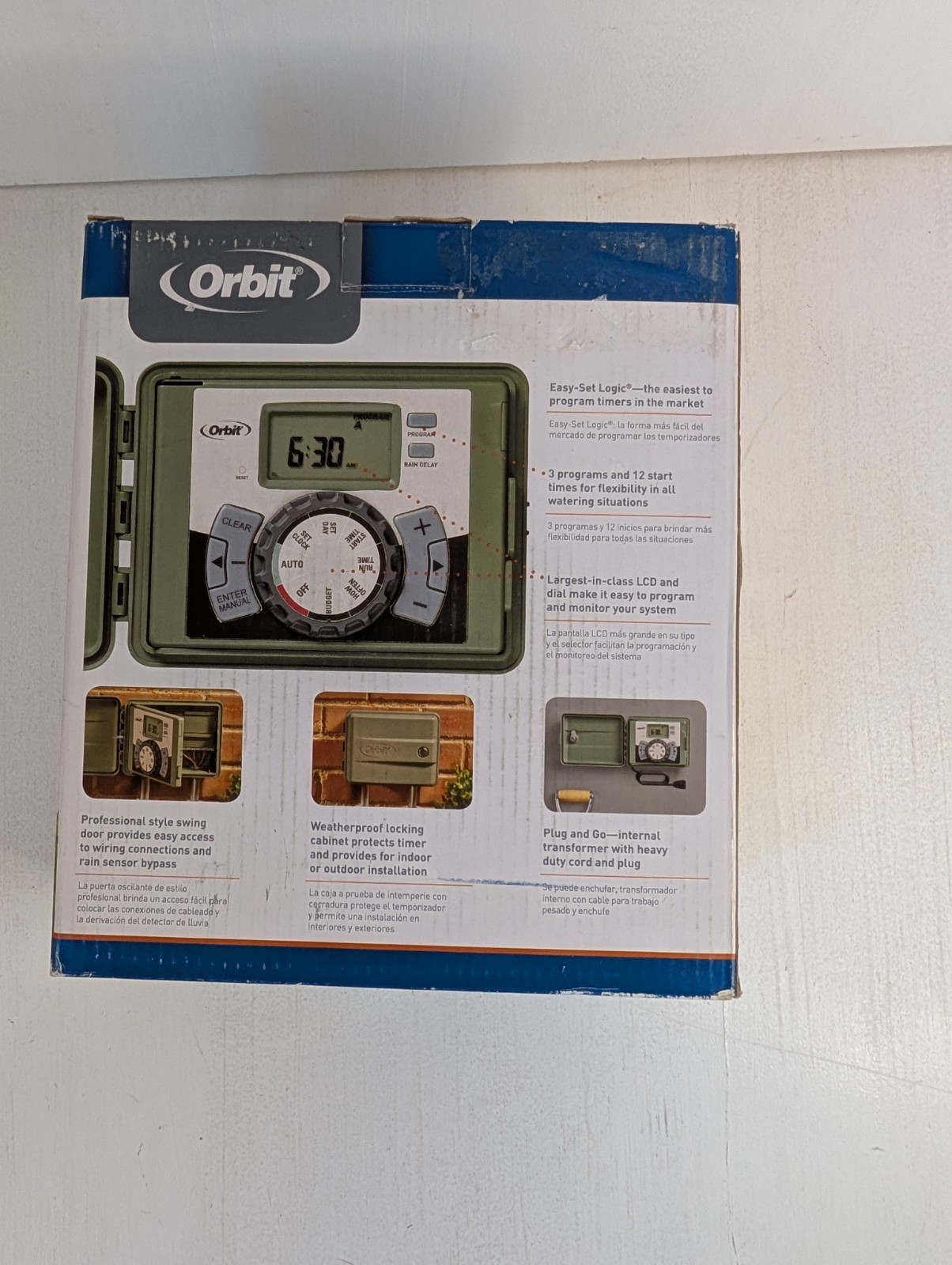 Orbit 57896 6-Station Easy-Set Logic Indoor/Outdoor Sprinkler Timer w/Lock