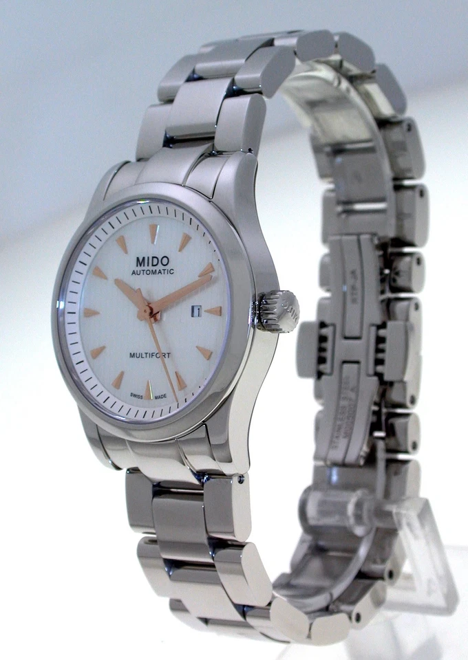 MIDO Multifort Automatic 31 mm Damenuhr Perlmut-Zifferblatt M005.007.11.101.00 - Bild 2 von 4