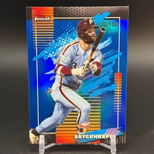 2026 Topps Finest #102 Bryce Harper True Blue Refractor /150 Uncommon