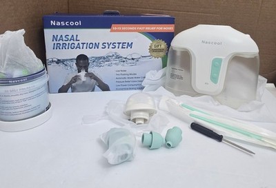 Nascool Electric Nasal Irrigation System 50 Salt Packets Sinus Rinse