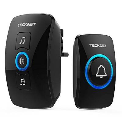 TECKNET Funk-Türklingel, IP65 wasserdicht Wandsteck Türklingeln kabellos UK