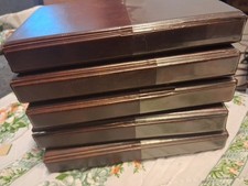 Lot of 5 Brown VHS Tape Storage Cases Empty Clamshell