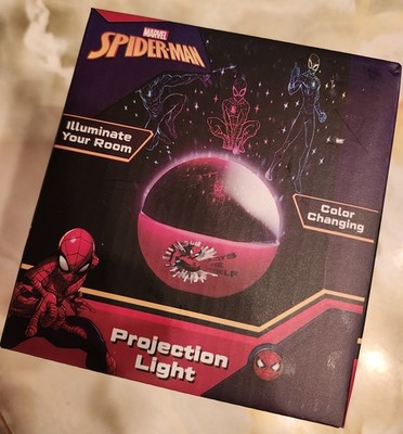Marvel Spiderman Illuminate Your Room W) LED Color Changing Projection Light-NEW