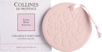 Collines de Provence Satin Rose / Rosa Satin Parfümierte Keramikobjekte 75 mm
