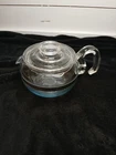 Vintage Pyrex Flameware 6 Cup Tea/Coffee Pot Lid & Handle 8446-B Clear Glass