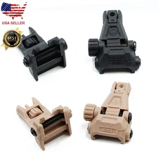 1Pair Tactical Low Profile Flip-up Backup Sight Front & Rear Folding Sights Set