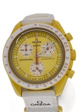 OMEGA SWATCH Wristwatch Analog YLW WHT