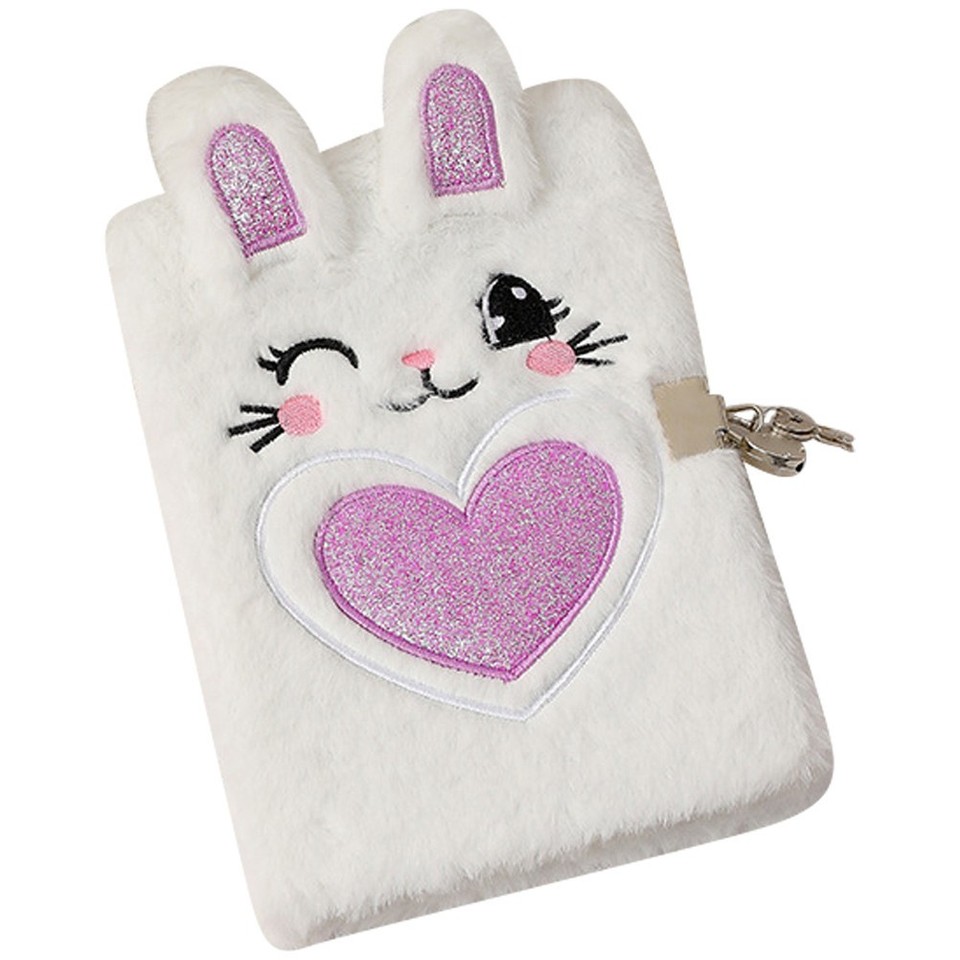 Fluffy Notebook Lockable Cartoon Diary for Notes and School | eBay UK
