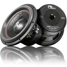 (2) 12" RI Audio Subwoofer 1800 Watts Max Dual 4 Ohm Energy Series Car Audio
