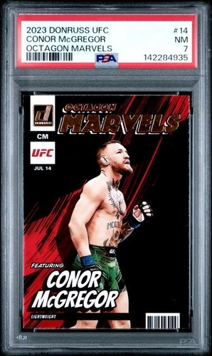 2023 Panini Donruss UFC: CONOR MCGREGOR Octagon Marvels Insert (#14) CRISP PSA 7