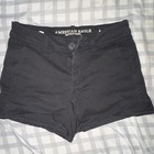American Eagle Outfitters Mid Rise Black Chino Shorts Women’s 4 Cotton Twill — photo 1