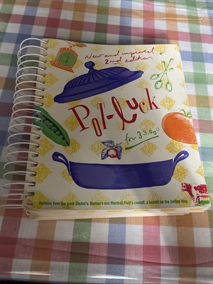 Pot Luck For 33,000 Cookbook Spiral Bound 1993 United Way New & Improved 2nd Ed