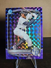2025 Bowman Chrome Ashly Andujar 1st Color Match Purple Geometric Refractor /250