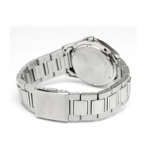 Seiko Solar Men Black Dial Watch  SBPN067 Stainless Steel SILVER - image 2 of 4