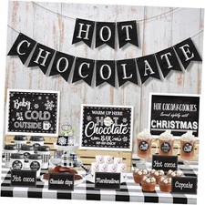 Hot Chocolate Bar Decorations Kit Christmas Hot Cocoa Bar Supplies Hot