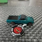 Hot Wheels redline HK Custom Fleetside in Aqua with button