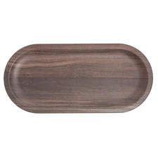 HUBERT® Oval Platter with Acacia Finish - 12 1/2" L x 5 7/8" W