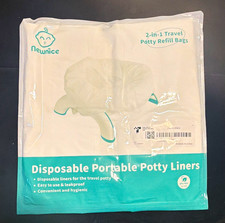 Newnice 2-in-1 Travel Potty Refill Bags Disposable Portable Potty Liners White