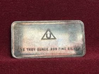 Delta Smelting & Refining  1oz 999 Vintage Silver Bar,toner
