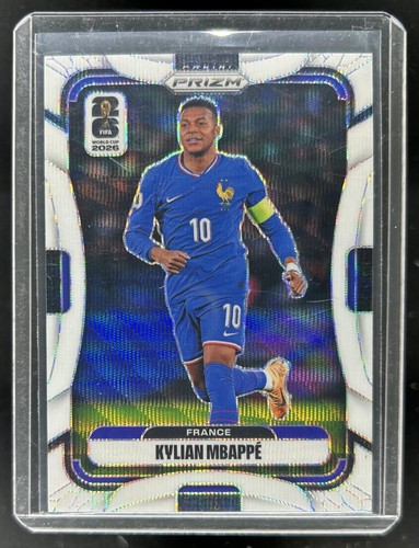 2026 Panini Prizm World Cup Kylian Mbappe White Wave #/20 France