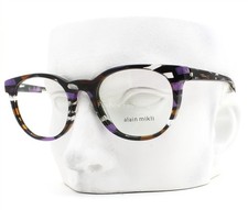 Alain Mikli Eyeglasses A03063 005 Glasses Purple Black Stained Glass No Case