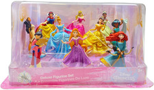 Dinsey princess glitter deluxe figurine set (COLLECTABLE) (NEW) (SPECIAL EDITION