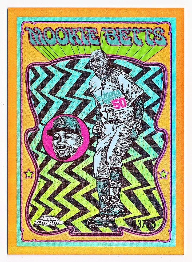 2025 Topps Chrome Mookie Betts Ultra Violet All-Stars Orange Refractor #UV-6 /25