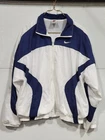 Vintage 90s Nike White Tag M Windbreaker Full Zip Blue  White Colorway