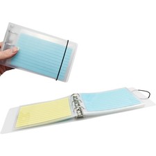 3x5 Index Card Binder with 40 Card Sleeves, Index Card Organizer for Flash Ca...
