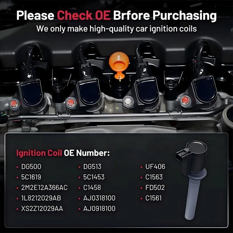6X Ignition Coils For Ford Five Hundred 2005 2006 2007 3.0L V6 OE# FD502 DG500 Foto 3 de 4