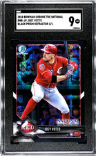 2018 Bowman Chrome National Joey Votto Black Prism Refractor 1/1 SGC 9 REDS SSP