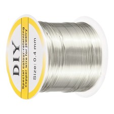 0.4mm Craft Wire Beading Copper Wire for Jewelry Make Supply Silver -328 ft