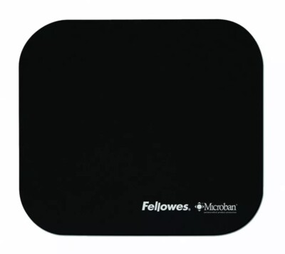Fellowes Microban  8'' x 9'' Mouse Pad, Black New In Sealed Package. Free Shipping