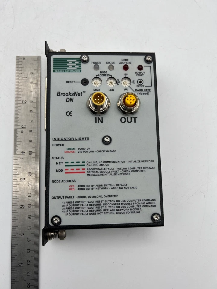 Brooks Automation BrooksNet DN Module DeviceNet 108378 Net I/O USA - Image 4 of 4