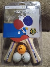 Sportcraft Ping Pong Standard 2-Player Table Tennis Set Wood Paddles Balls, NEW