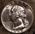 1956 D Washington Quarter 25C CHOICE BU LUSTER! 90% Silver