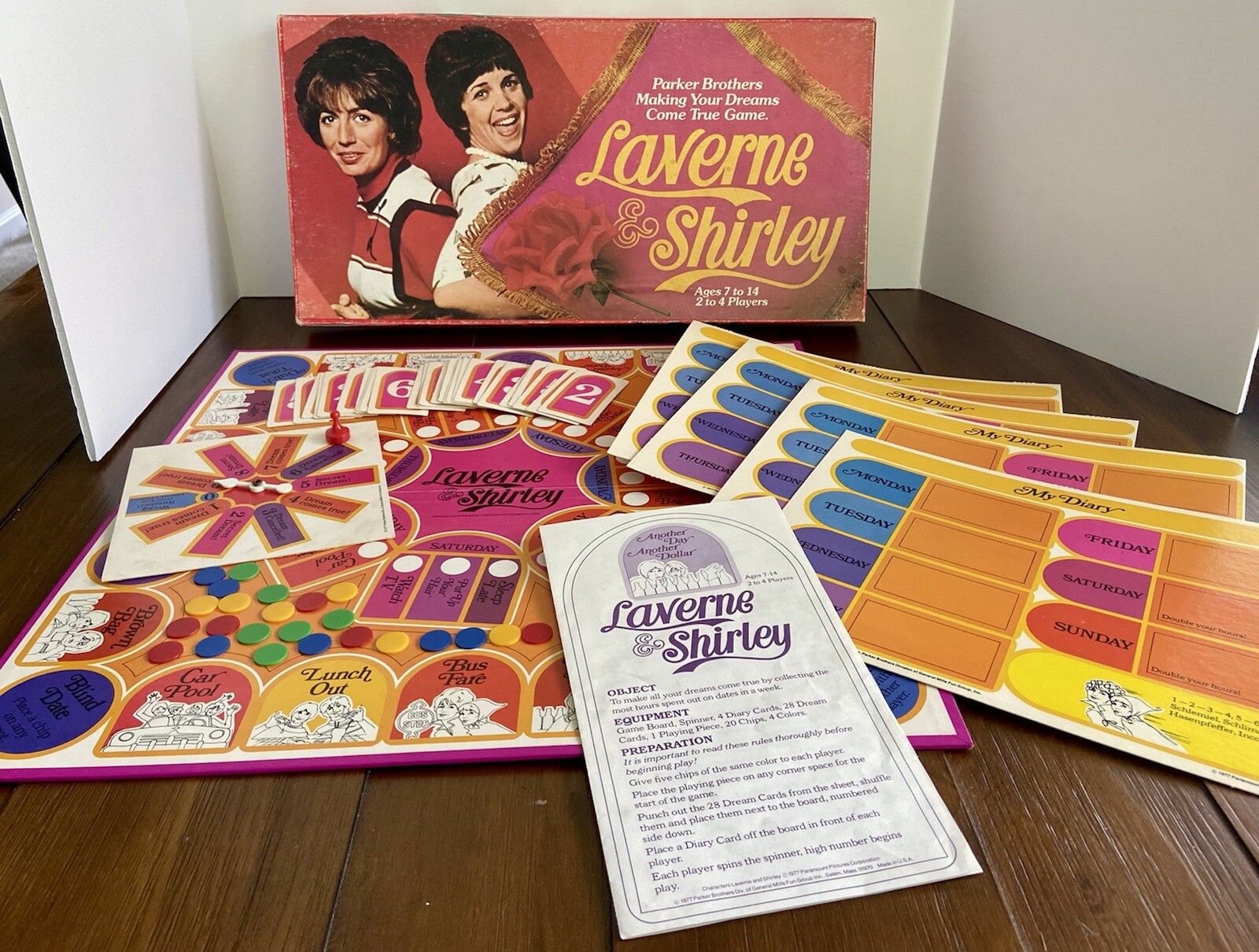Laverne & Shirley Vintage Board Game Making Your Dreams Come True, 1977  Complete | eBay