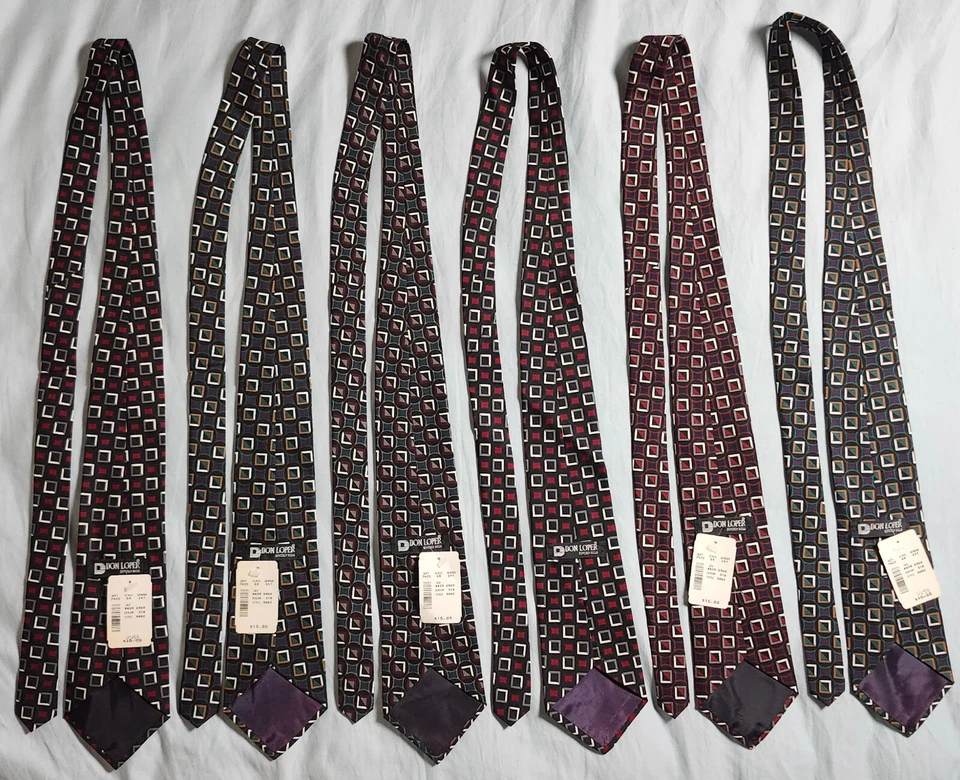 Lote de 6 Corbatas Don Loper Hombre Multicolor Geométricas Vivas Foto 2 de 4