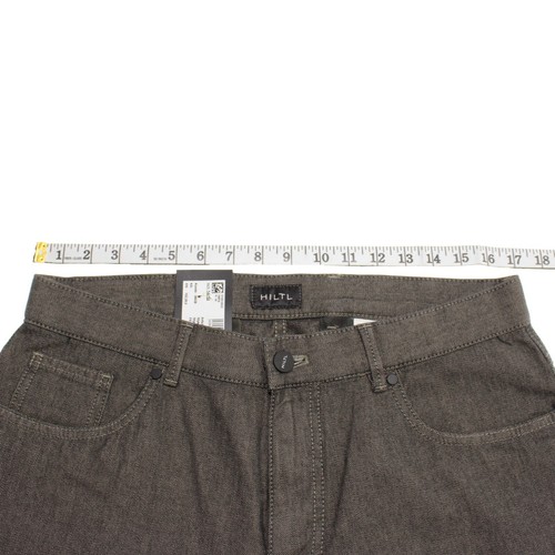 Pantalones de corte jean Hiltl de 5 bolsillos talla 34 EE. UU. Seth en mezcla de algodón gris liso con etiquetas - Imagen 10 de 13