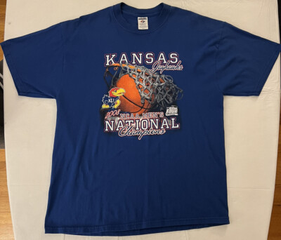 Kansas University KU 2008 National Champions T-shirt Size XL Basketball NCAA