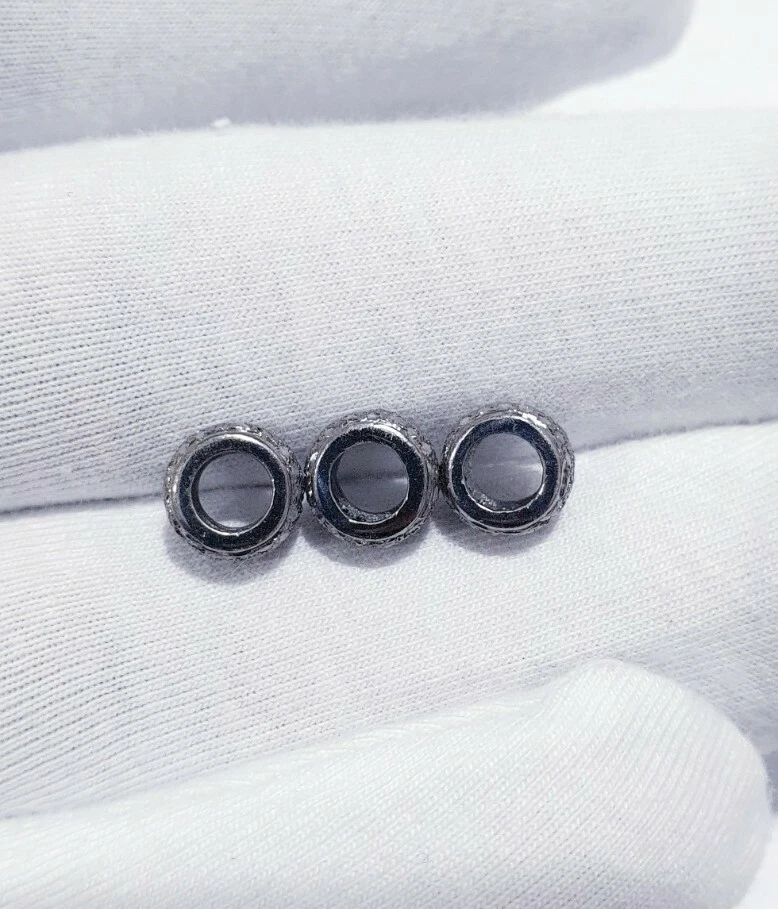 Pflastern Diamant 1pc Abstandhalter Perlen 925 Sterlingsilber, Rondellen 8mm - Bild 3 von 4