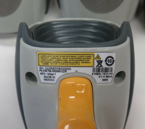 Menge 5 Motorola Symbol Barcode Scanner DS6708 1D 2D beige USB Cross Targeting - Bild 7 von 7