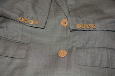 Ermenegildo Zegna Trofeo Suit Gray Pure Wool 40S 32W 100 Wool
